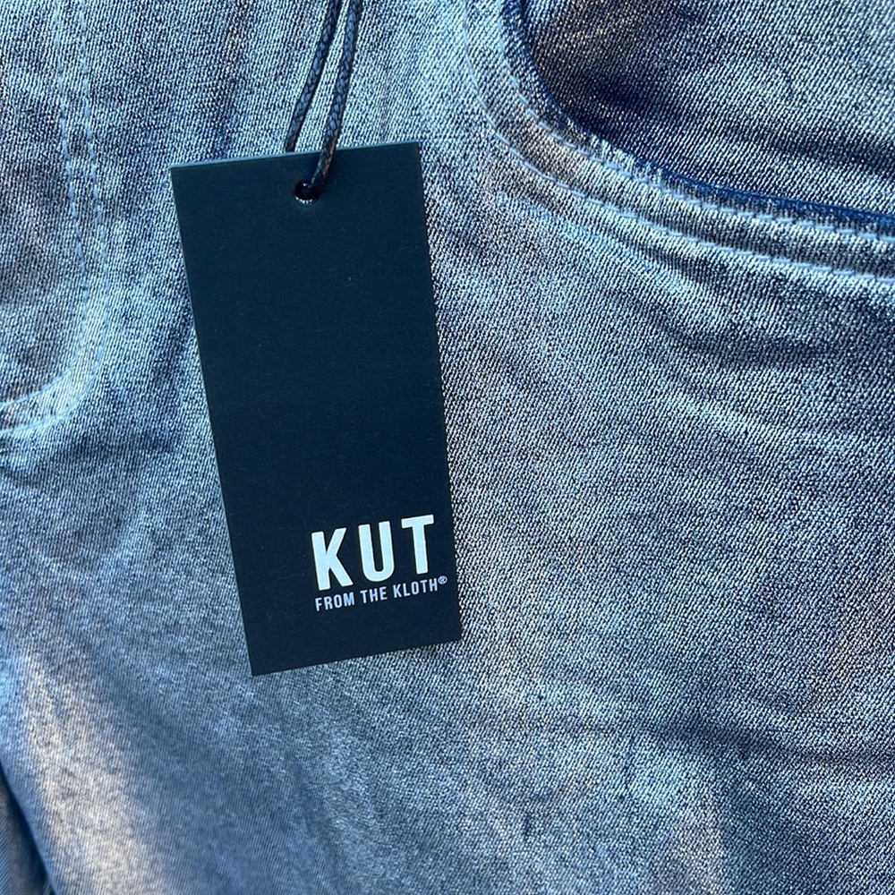 Kut From The Kloth Pants 8 Connie Ankle Zip Silver NWT Skinny Stretch New - Picture 5 of 16